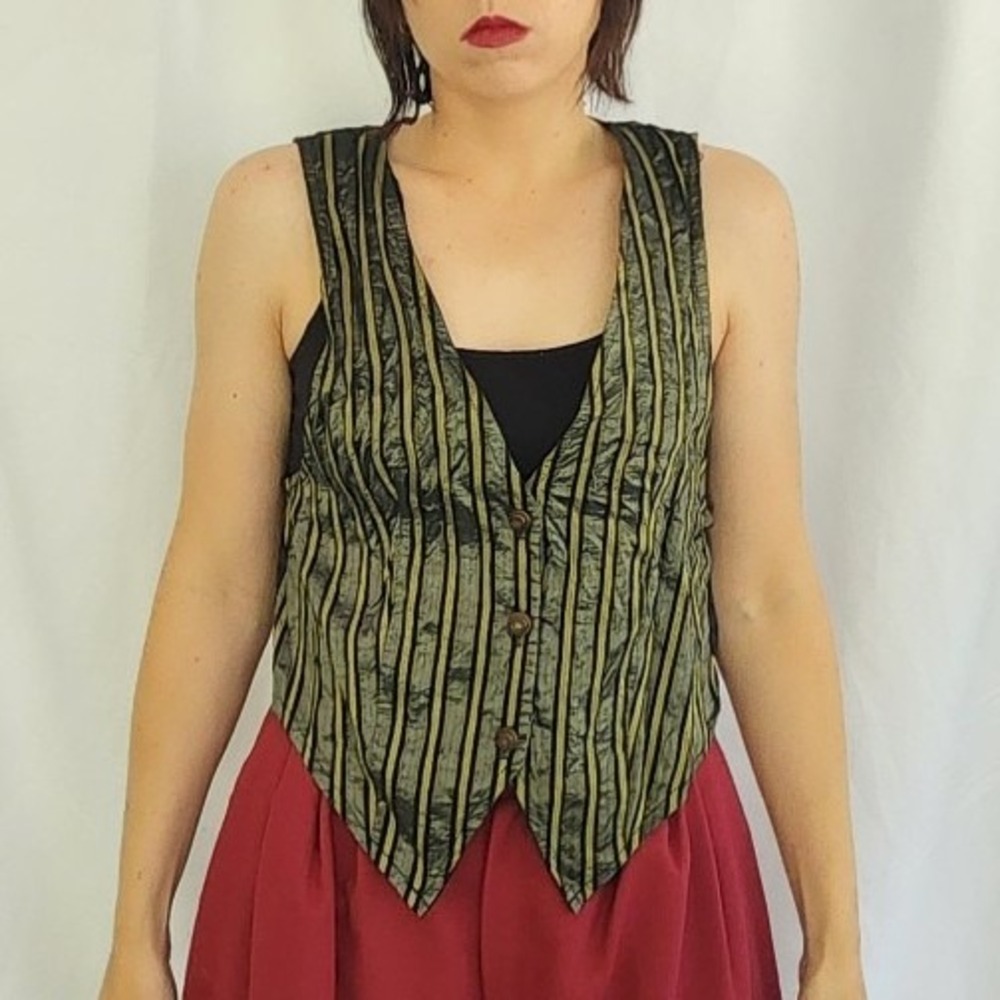80s‎ Black, Green and Gold Vest